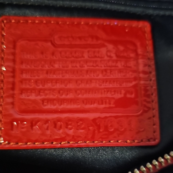 Coach 2010 Limited Edition Red Liquid Leather Poppy “Valentine” Large Tote EUC - Picture 8 of 14